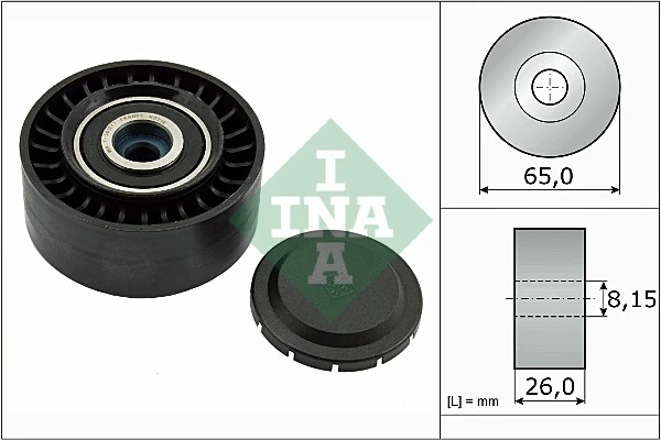 Deflection/Guide Pulley, V-ribbed belt